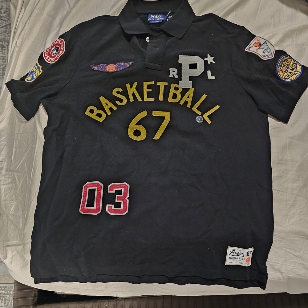 Polo by Ralph Lauren Black Basketball Polo Shirt